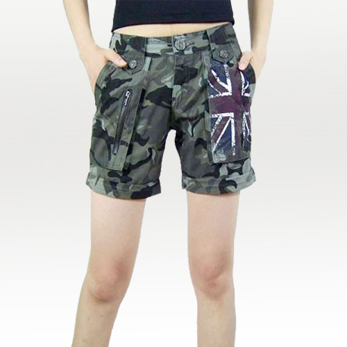 free shipping 2012 free shipping Summer low-waist butt-lifting Camouflage shorts women's outdoor tooling casual shorts