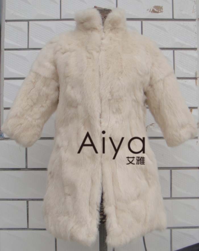 FREE SHIPPING! 2012 fur coat medium-long rabbit fur coat vest short design female fur overcoat-whb0001