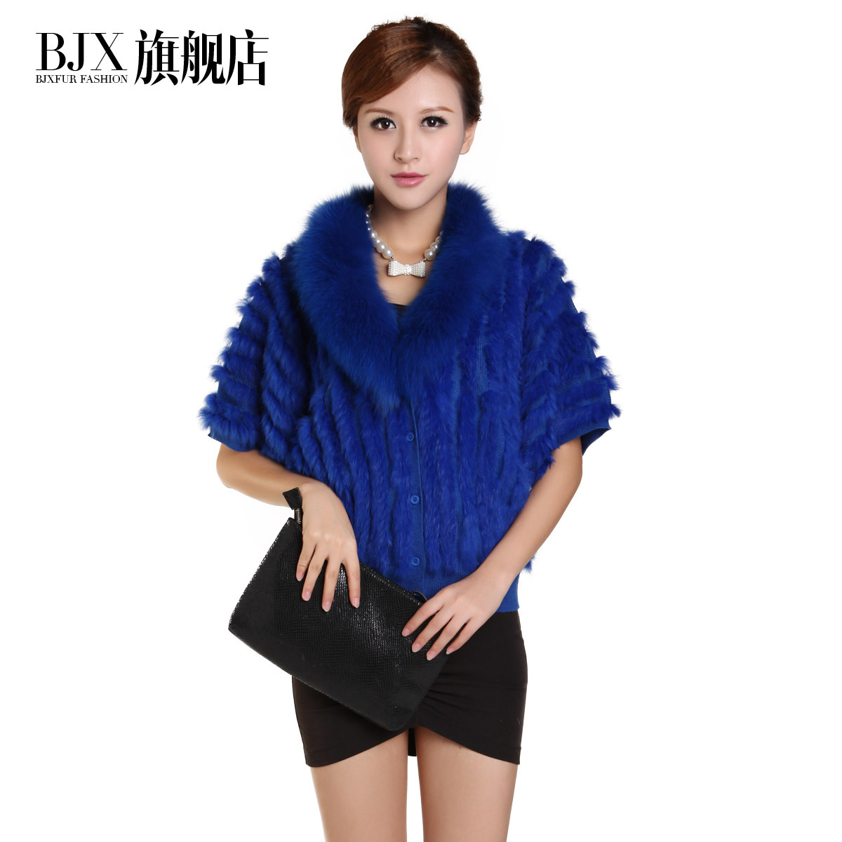 free shipping 2012 fur fox rabbit fur knitted sweater fur coat fur