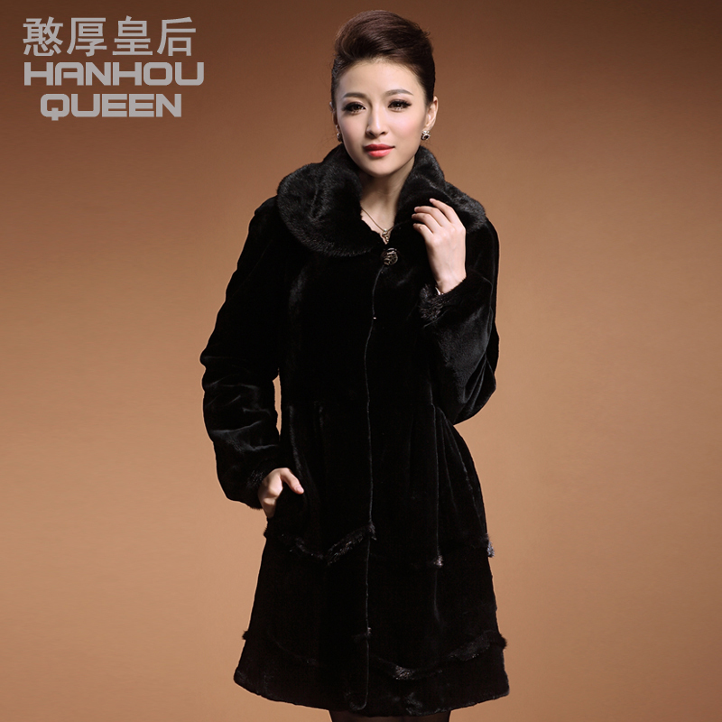 free shipping  2012 fur overcoat marten velvet female fur coat