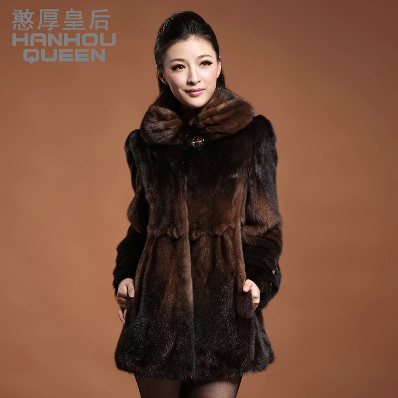 free shipping  2012 fur overcoat women's medium-long mink fur coat