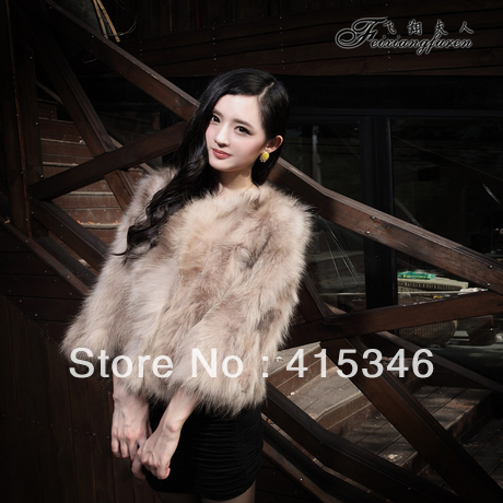 Free Shipping 2012 fur raccoon fur coat short design women's