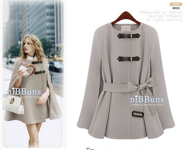 Free Shipping 2012 High Quality winter Warm slim cashmere Cape cloak Clothes Womens ladies  coats  outwear In Stock