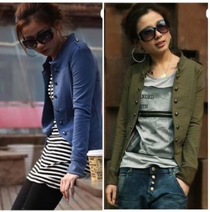 Free shipping 2012 hot autumn leisure all-match cardigan thin, short coat jacket women