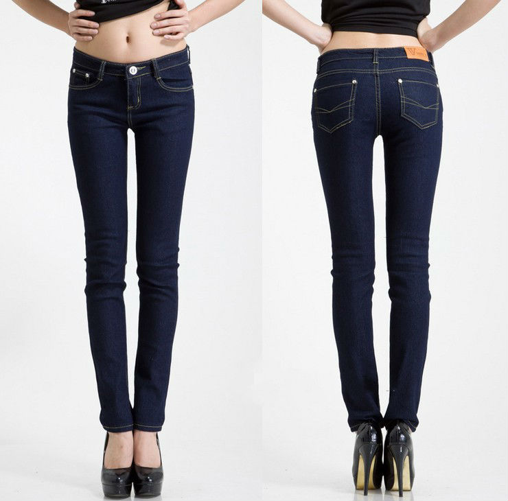 Free Shipping 2012 hot sale fashion skinny pants slim plus size pencil pants thickening plus velvet women's jeans 021