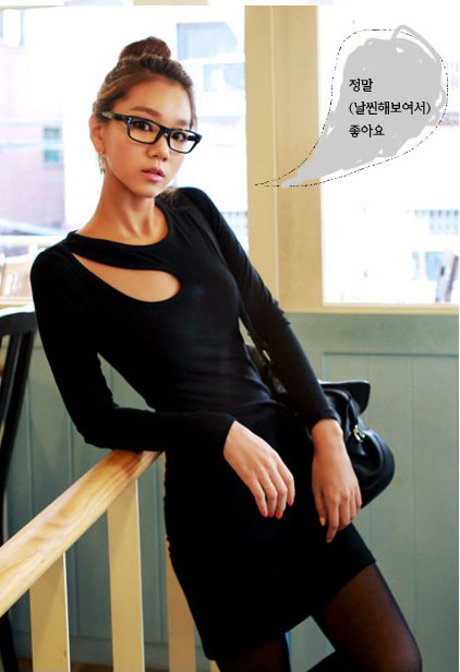 free shipping 2012 hot sale sexy fashion Basic one-piece dress long-sleeve long design o-neck tight slim hip slim dress