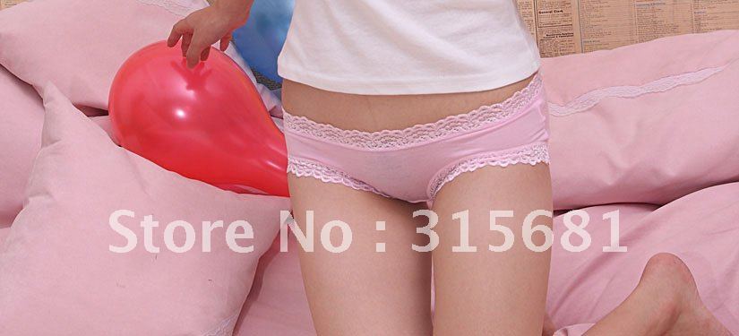 free shipping 2012 hot sales 3pcs/lot modal lace Women Underwear/Short,Lady Panties/Lovely&Sexy underwear