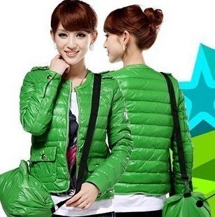 Free shipping 2012 hot-selling slim short design roune collar female elegant down coat, warm jacket