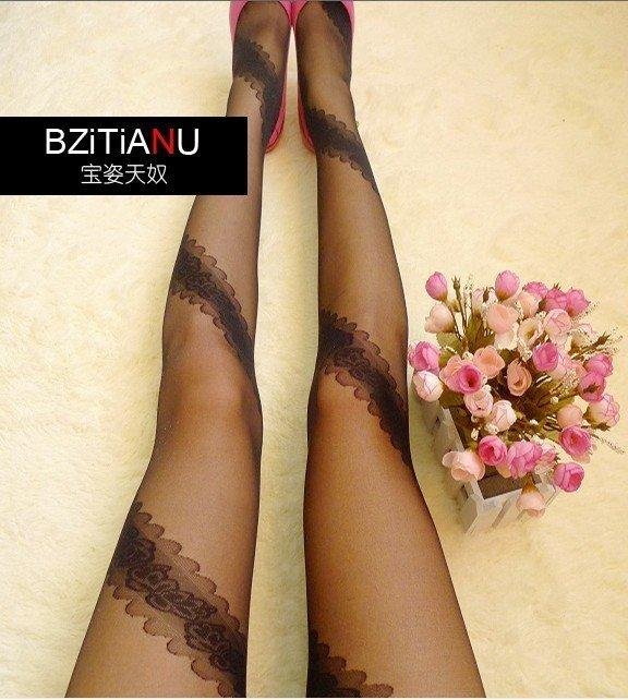 Free Shipping 2012 Hot Women's Fahion Sexy Stripe Tights Silk Stocking Pantyhose #2089