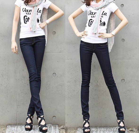 Free Shipping 2012 Korean new spring autumn fashion slim Women's casual denim  jeans female trousers pants wholesale