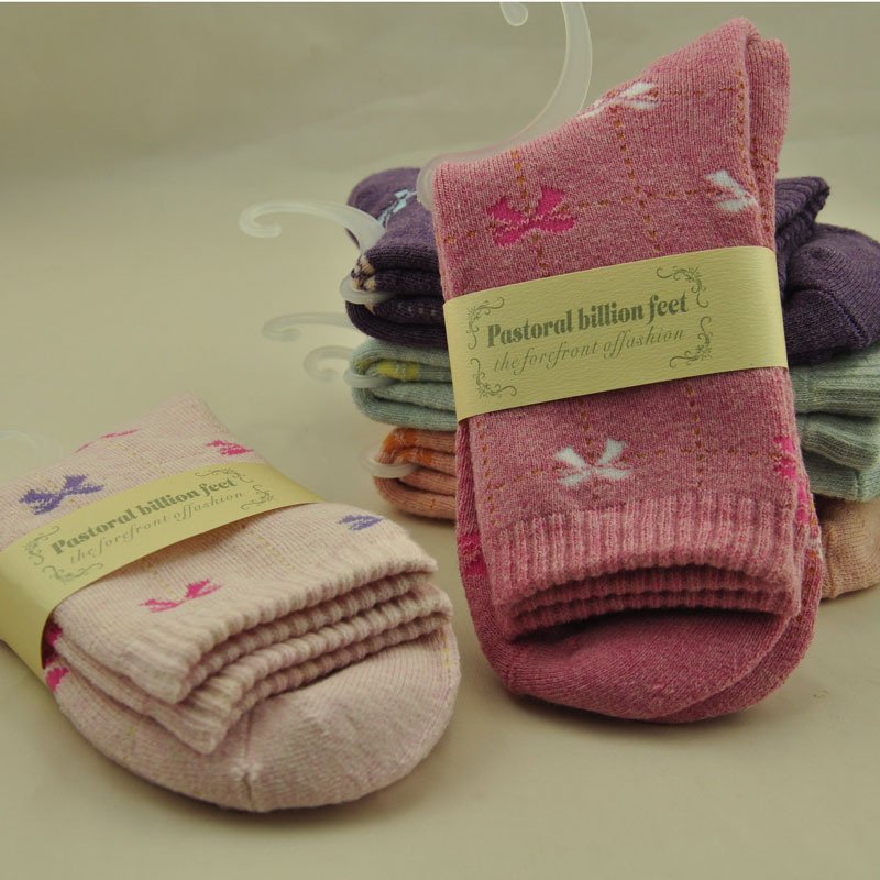 Free Shipping: 2012 ladies warm cotton socks roughcast socks