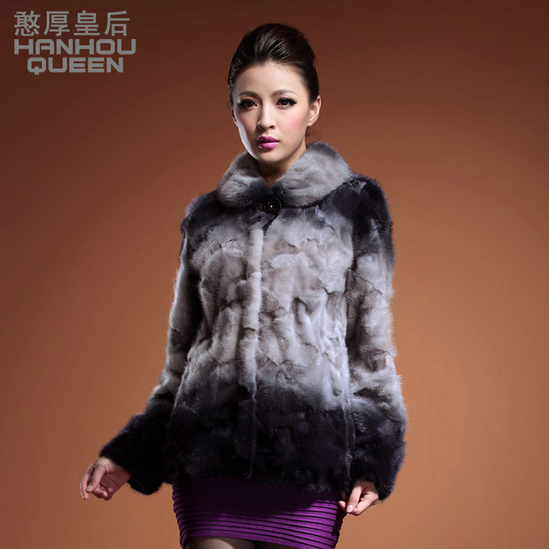 free shipping  2012 medium-long mink fur overcoat fight mink fur coat