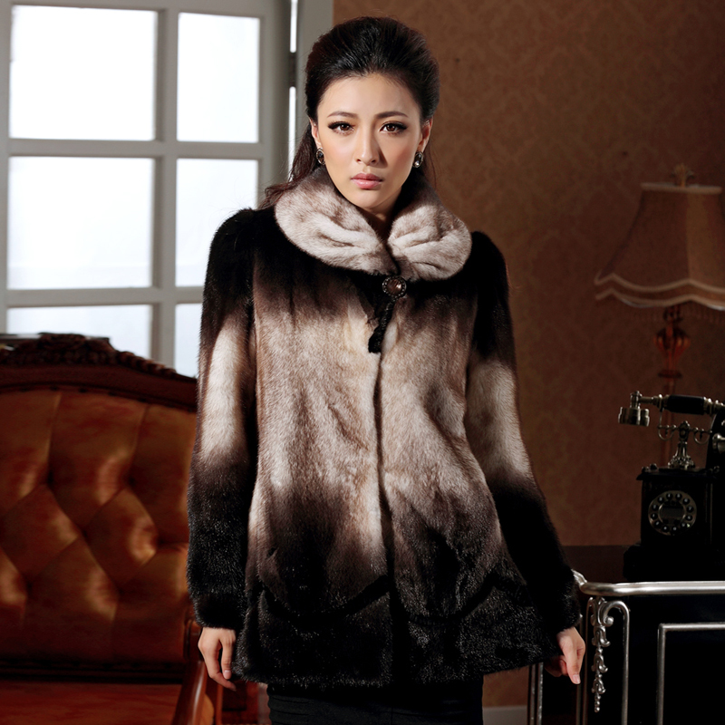 free shipping  2012 medium-long mink fur overcoat fur coat