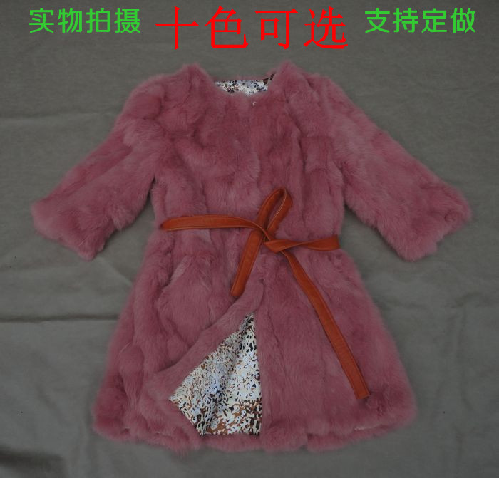 Free shipping ! 2012 medium-long rabbit fur coat vest short design female fur coat fur overcoat