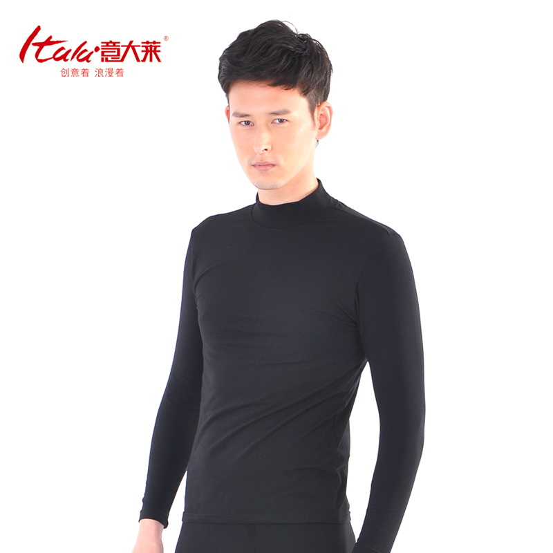 Free Shipping  2012  Men turtleneck thermal underwear comfortable sleepwear cotton  V3146