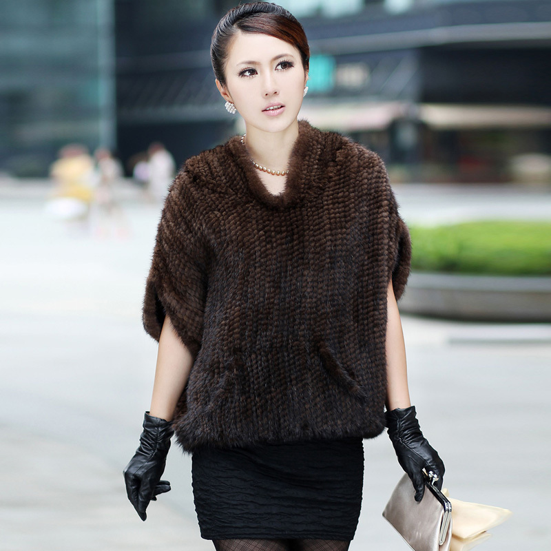 free shipping 2012 mink marten overcoat handmade batwing shirt fur coat a-0050