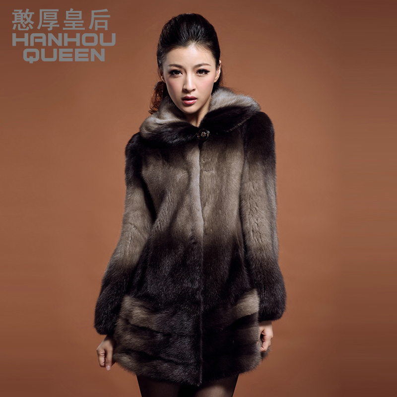 free shipping  2012 mink medium-long fur overcoat fur coat