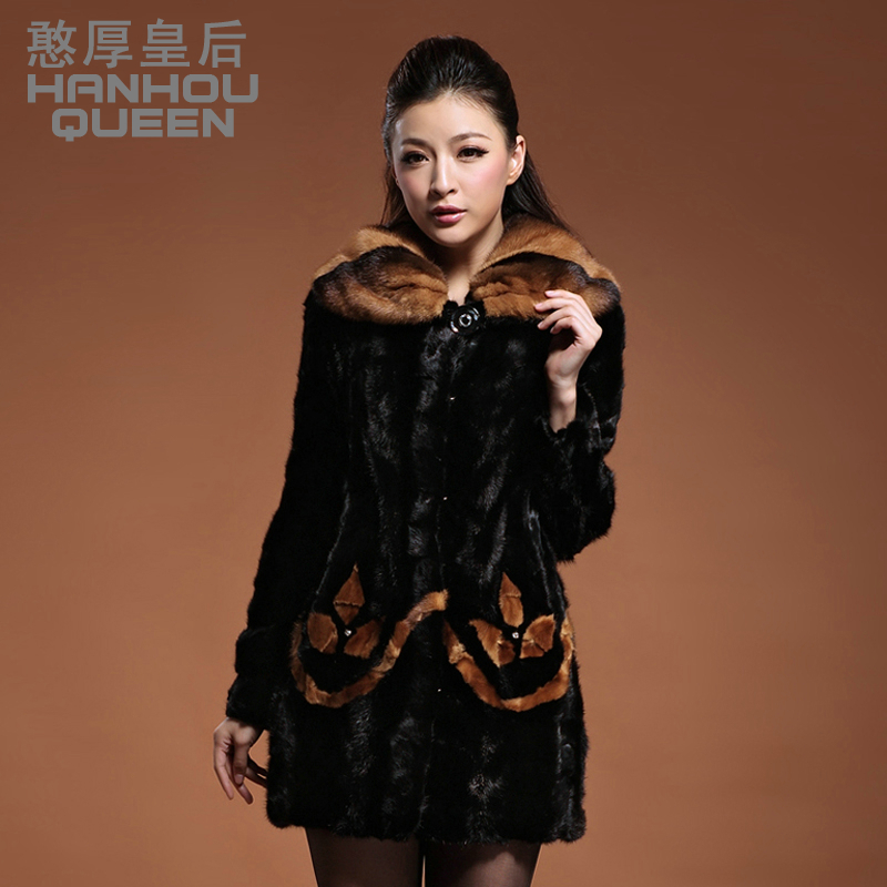 free shipping  2012 mink overcoat female medium-long fight mink fur coat