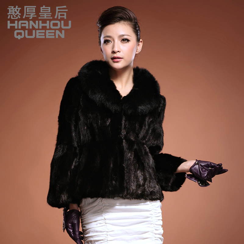 free shipping  2012 mink overcoat slim female fox fur fight mink fur coat