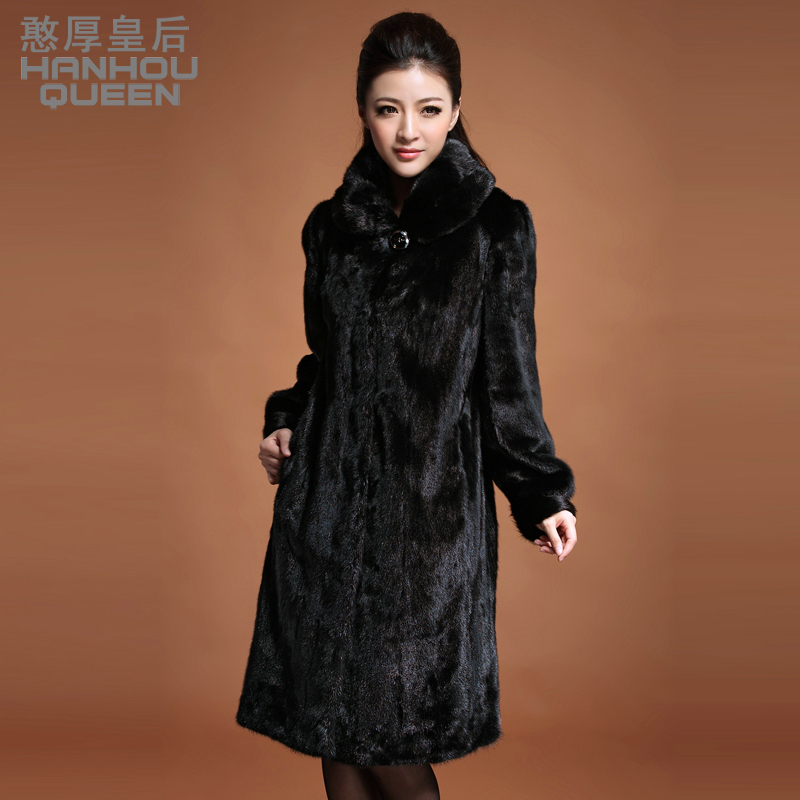 free shipping  2012 mink overcoat ultra long fur coat send mother gift