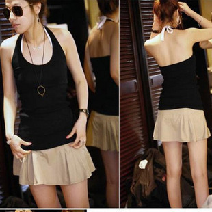 Free Shipping 2012 new A76 2012 halter-neck racerback type white department vest spaghetti strap 77g