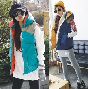 Free shipping,2012 new arrival all-match cotton thicken vest,keep warm fashion coat,wholesale/retail