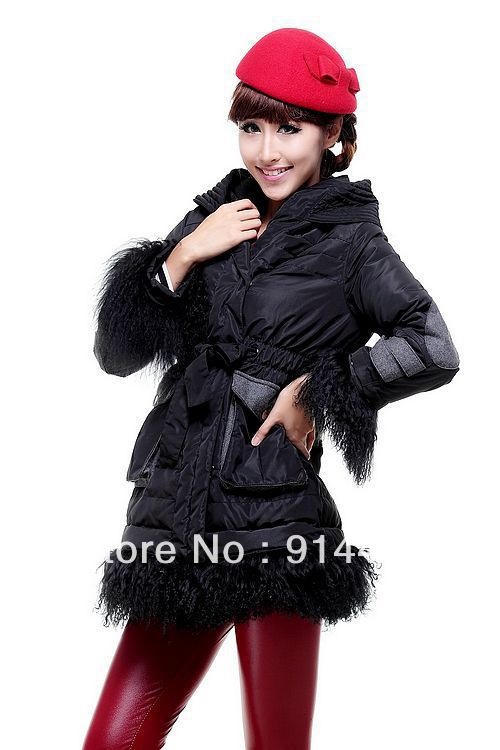 Free Shipping 2012 New Arrival Fashion Winter Ladies Long Down Parkas Outwear Coats Jacket For Women