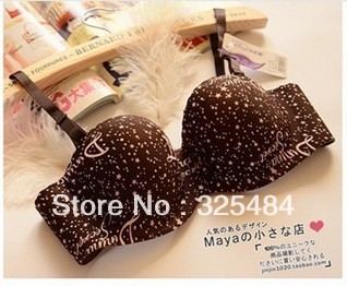 free shipping 2012 new arrival hot selling seamless bra set dot and star one piece underwear set wholesale&retail