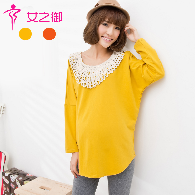 free shipping 2012 new arrival maternity clothing maternity autumn top loose maternity long-sleeve T-shirt 12731 women's t-shirt