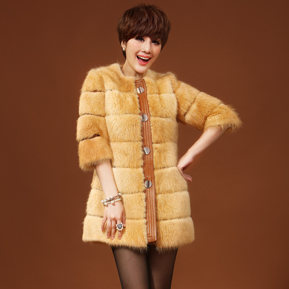 free shipping 2012 new arrival winter beaver wool sheepskin medium-long fur