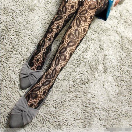 Free shipping 2012 New Arrival Women's Sexy Flower Pantynose Lady Silk stockings(L017)