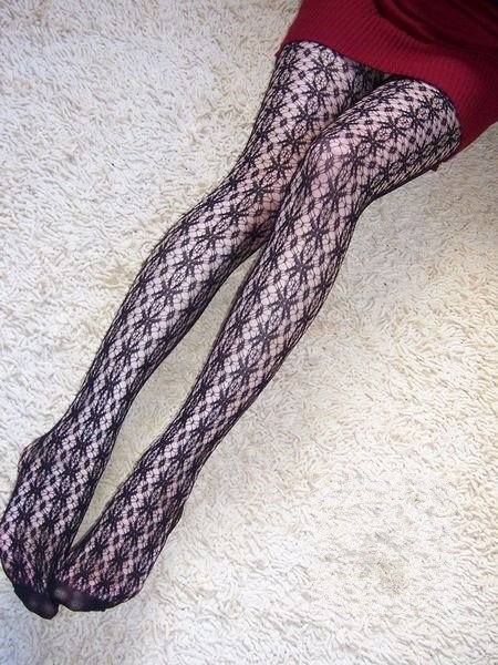 Free shipping 2012 New Arrival Women's Sexy Spider web Pantynose Lady Silk stockings(L015)