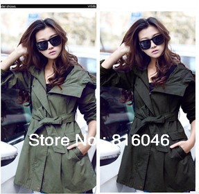 Free shipping 2012 new autumn and winter fashion Dust coat women's wind coat slim warm buttons outerwear female casual clothing