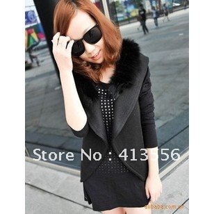 free shipping 2012 new autumn and winter fur collar slim ladies Vest Jacket ow337