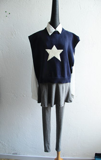 Free shipping 2012 new college style fashion star knit vest