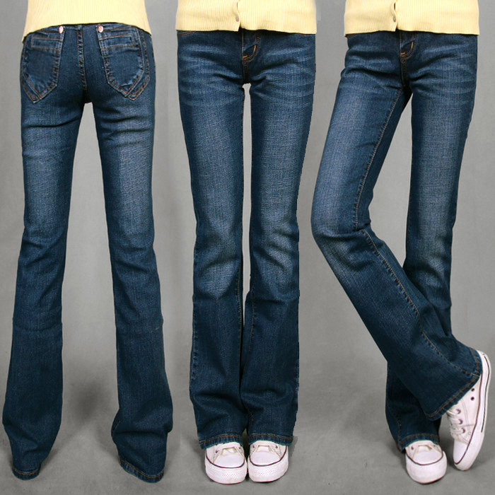 Free shipping , 2012 New European Star Style Boot Cut Fashion Cool Slim Jeans , Ladies' Trendy Trousers,Wholesale,A640