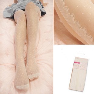 Free Shipping,2012 New fashion Sexy style ,High Quatity Small dot side eyelashes design stocking,Tight White Panty Hose