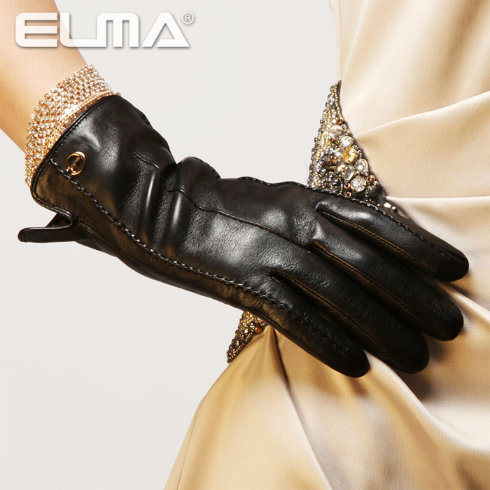 free shipping 2012 new fashion women's genuine leather gloves el023nz