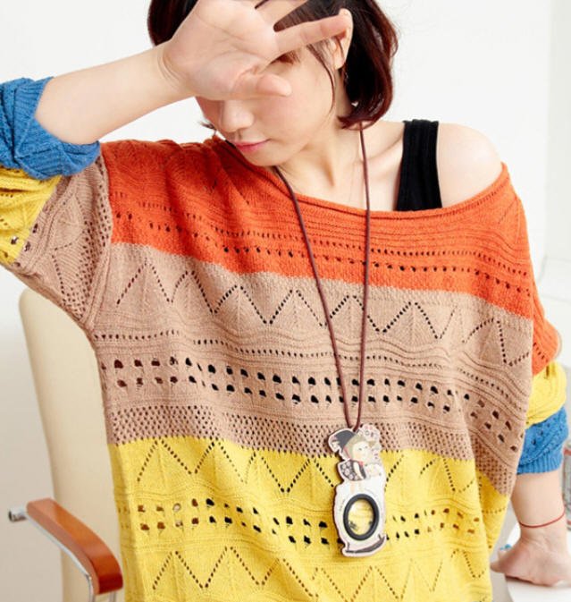 free shipping,2012 new,Free Size,Loose and Comfortable,Multicolour Hollow Out Women's Pullover Sweaters/Cloak lady's sweater