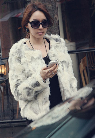 FREE SHIPPING 2012 NEW HOT FASHION Three-color wool faux collarless short design outerwear