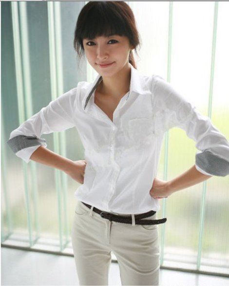 Free shipping 2012 new korea fashion women's lady embroider shirt OL dresses cotton top blouse outdoor clothing 1825