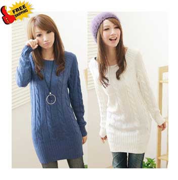 Free shipping 2012 New spring/autumn Fashion solid long pullover/sweater/cardigan women