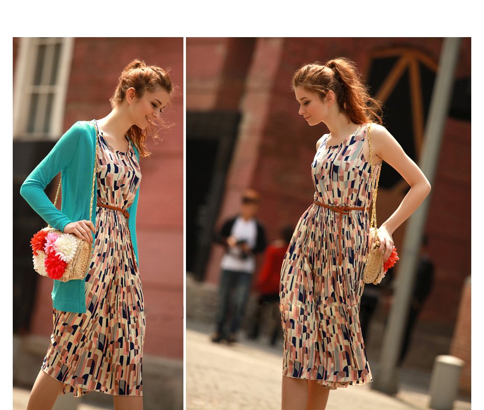 Free Shipping 2012 new stereo pleated skirt big finale long vest skirt dress women dress chiffon dress