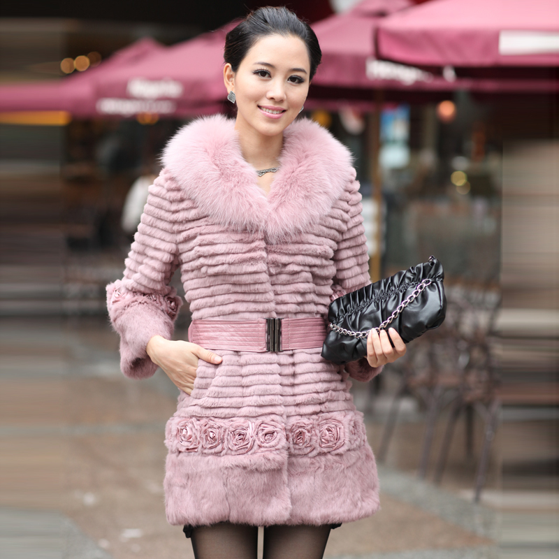 Free Shipping! 2012 new style! Women's_fur_coat New style oversized fox fur rabbit fur wool