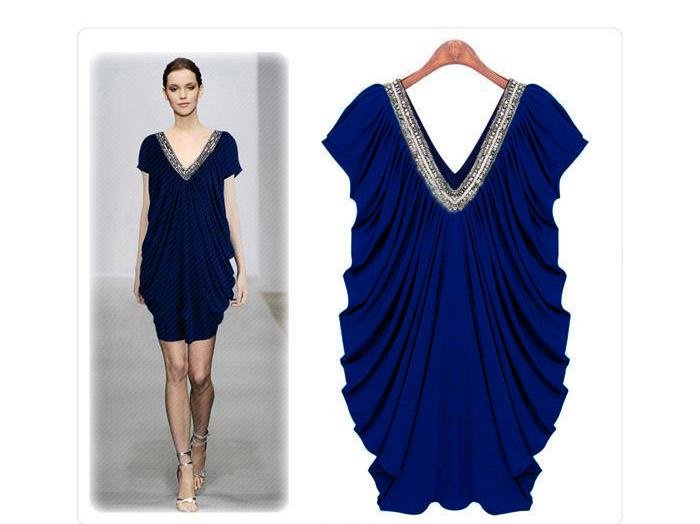 Free shipping 2012 new western style dress large size dress milk silk dress black blue orange