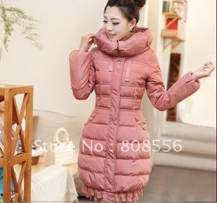 Free shipping 2012 new women's down jackets winter warm long coat jacket clothes overcoat wholesale