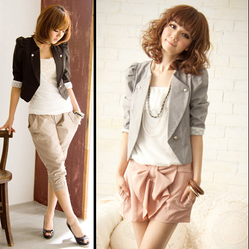 Free shipping 2012 New Womens mini Jacket brief lace princess sleeve collarless outerwear Coat k0020