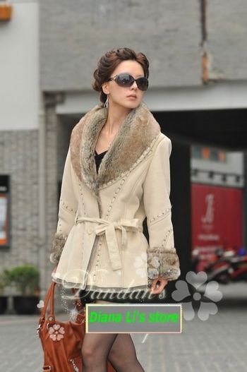 free shipping~2012 newest noble  ladies'  Fashion fur coat with  fur collar ,ladies'  fur garment \outerwear 12F21