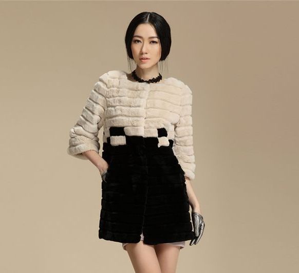 free shipping~2012 newest noble ladies' Fashion rabbit fur coat ,ladies fur garment \ outerwear  S-2XL  12F37