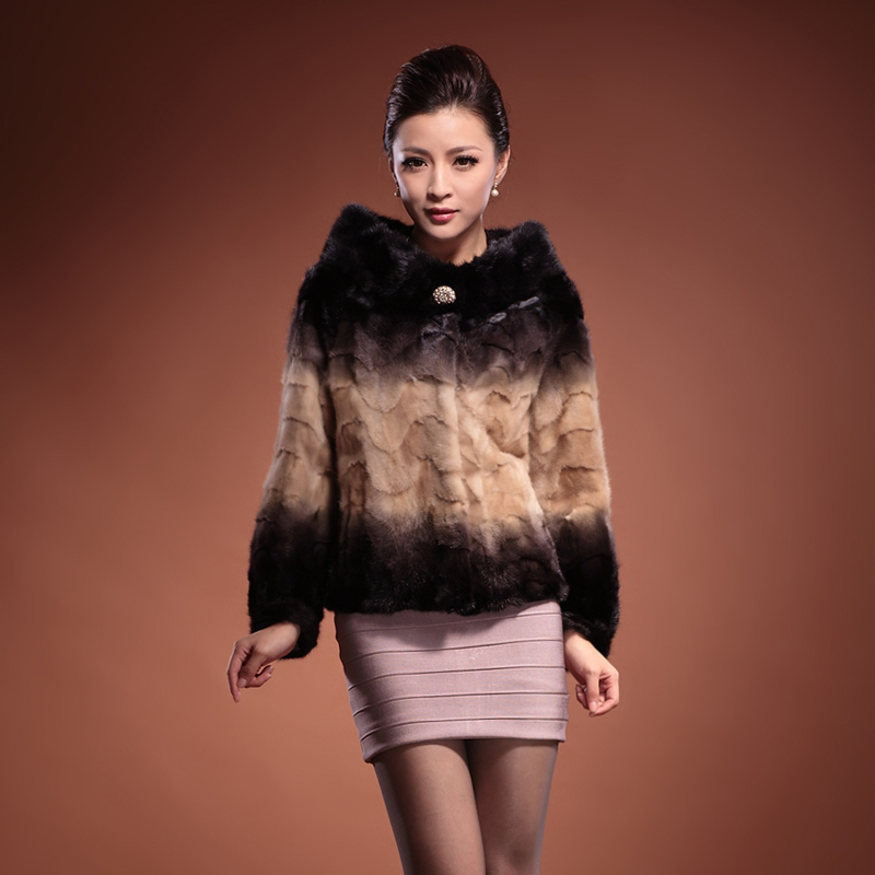 free shipping 2012 noble three-dimensional fight mink Women overcoat mink fur douhua